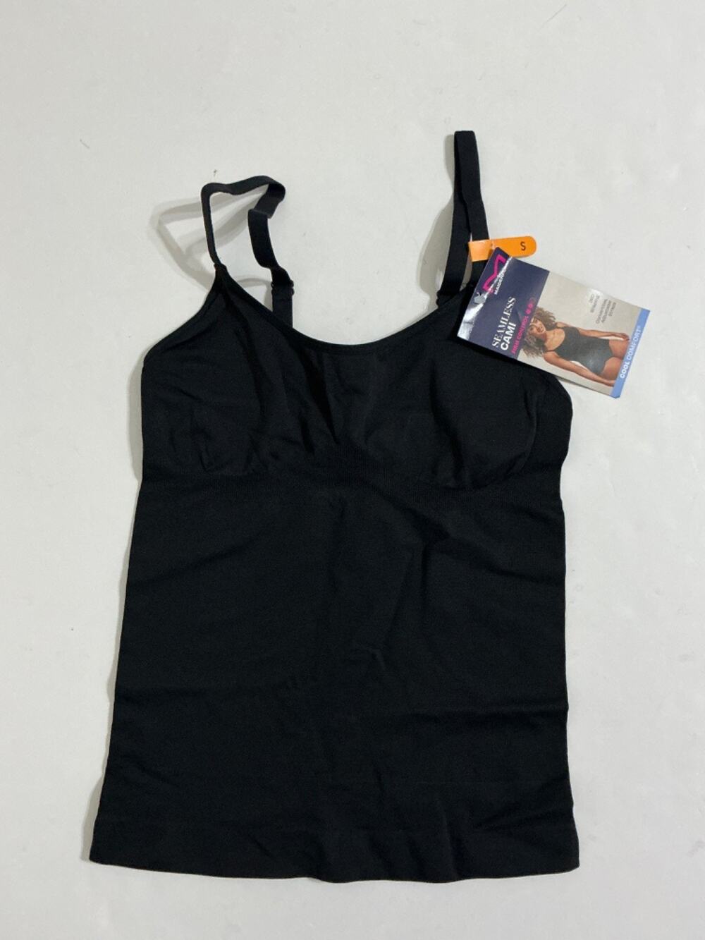 Maidenform Seamless Shaping Cami Tank Black Small Firm Control Shapewear NWT